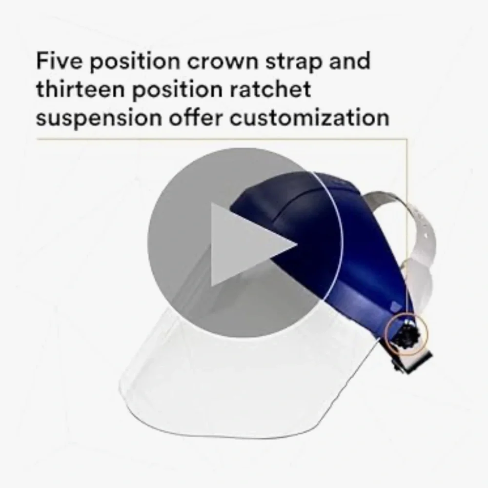 3M H8A Ratchet Headgear and Visor Combination Clear Faceshield